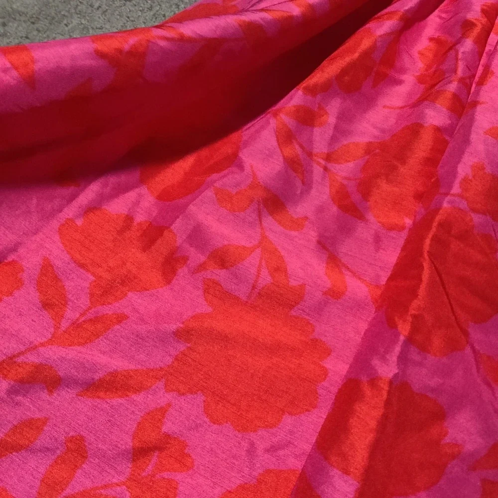 Kate Spade X Target Floral Peplum Sleeveless Midi Dress Size 00 New Pink Orange - Picture 11 of 13